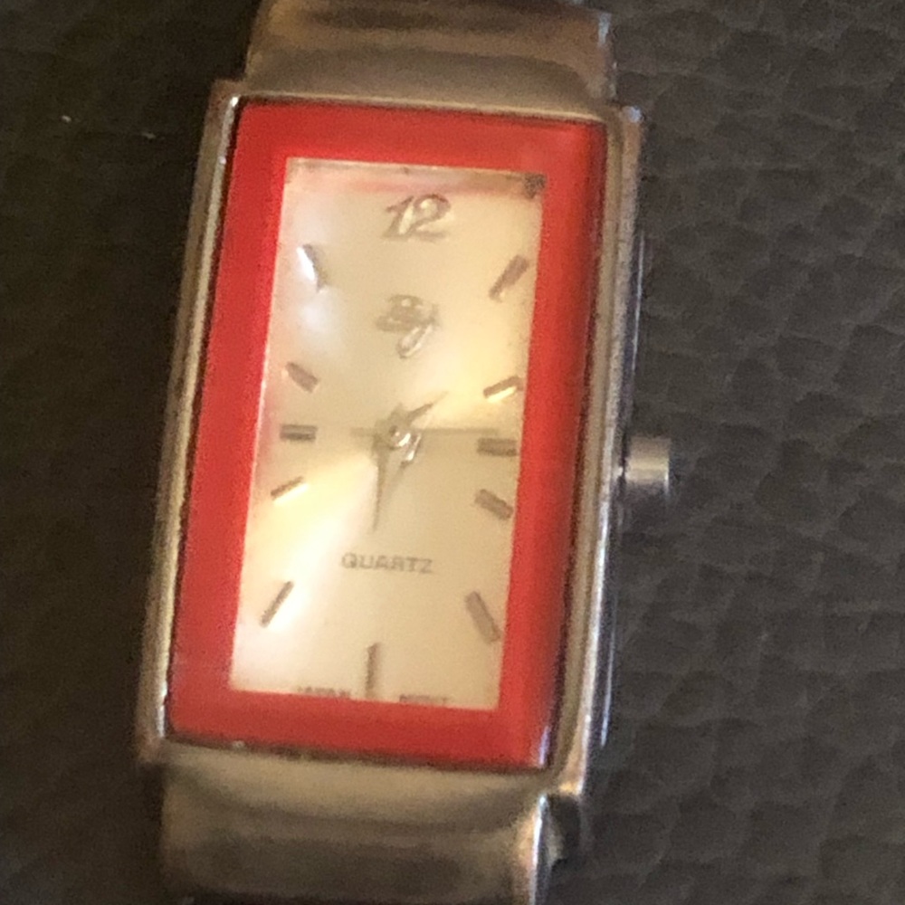 Stainless Steel Rectangular Watch - image 2